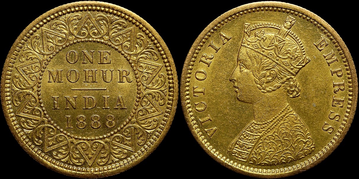Counterfeit, 1888 British India Gold Mohur – Technique & Detection